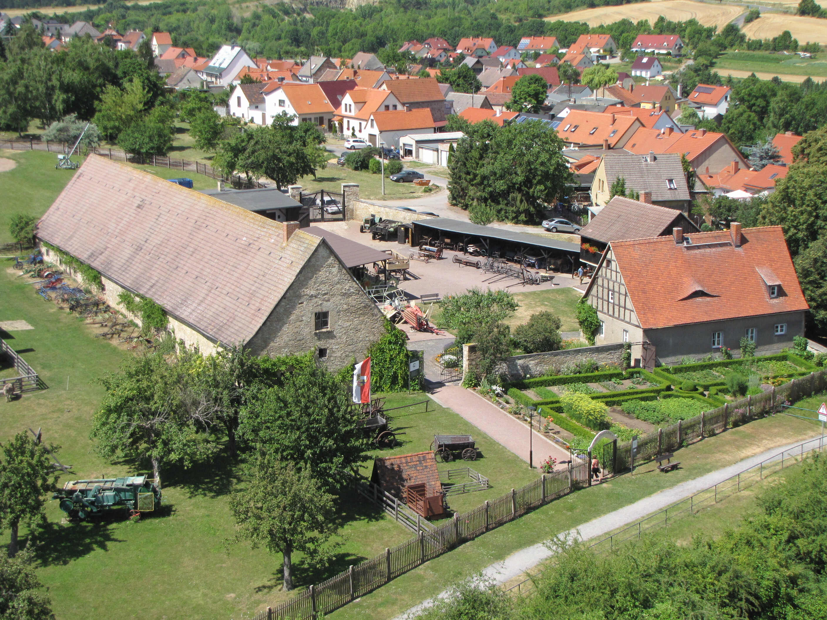 Luftbild vom Bauernmuseum