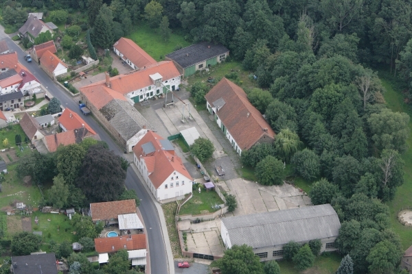 Luftaufnahme des Museumshofes mit den Gebäuden 